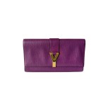 Saint Laurent Classic Y Y-Lock Leather Clutch